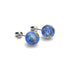 cobalt | Argent sterling .925 | Boucles d'Oreilles Tiges Verre Luciole