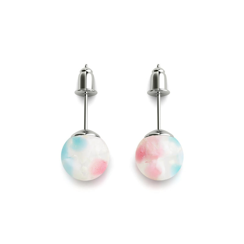 Orchidées en fleurs | Argent sterling 925 | Boucles d'oreilles en verre Firefly