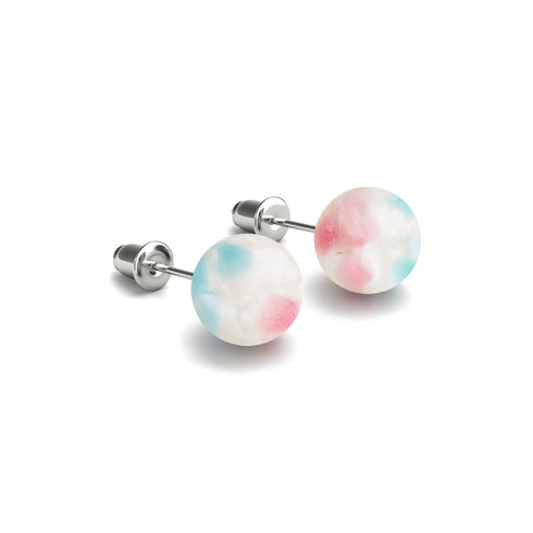 Orchidées en fleurs | Argent sterling 925 | Boucles d'oreilles en verre Firefly