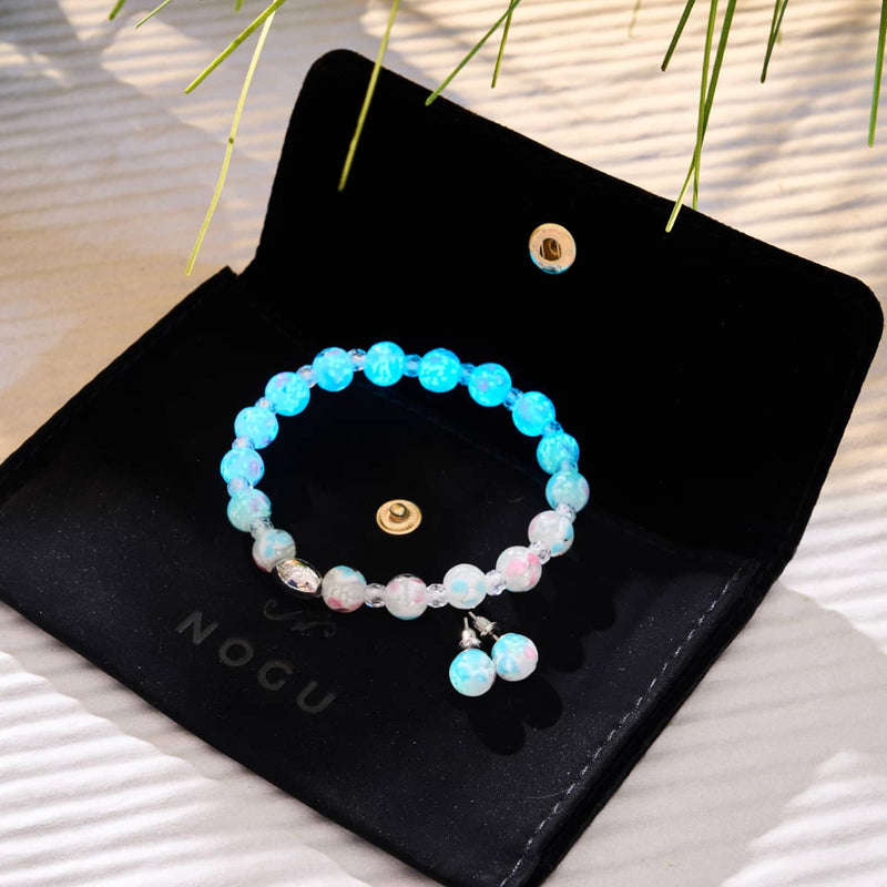 Orchidées en fleurs | Argent sterling 925 | Boucles d'oreilles en verre Firefly