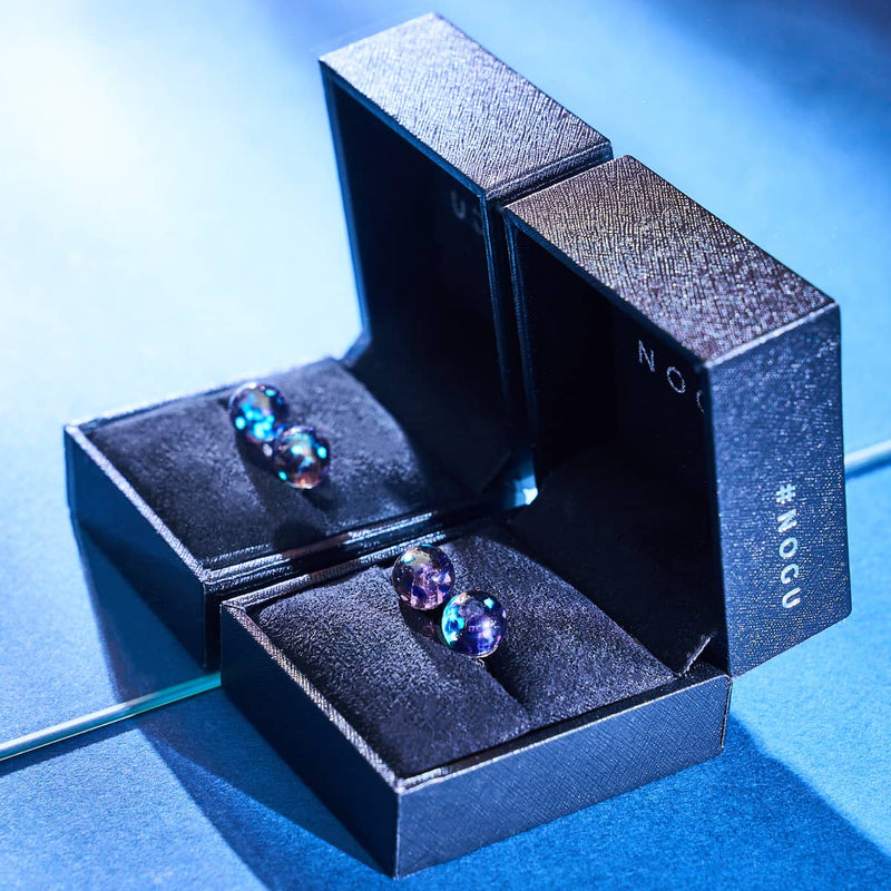 Purple Elixir | .925 Sterling Silver | Firefly Glass Stud Earrings