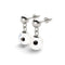 Boucles d'oreilles à tige en forme de goutte d'eau en verre Firefly Evil Eye en argent sterling 925 blanc