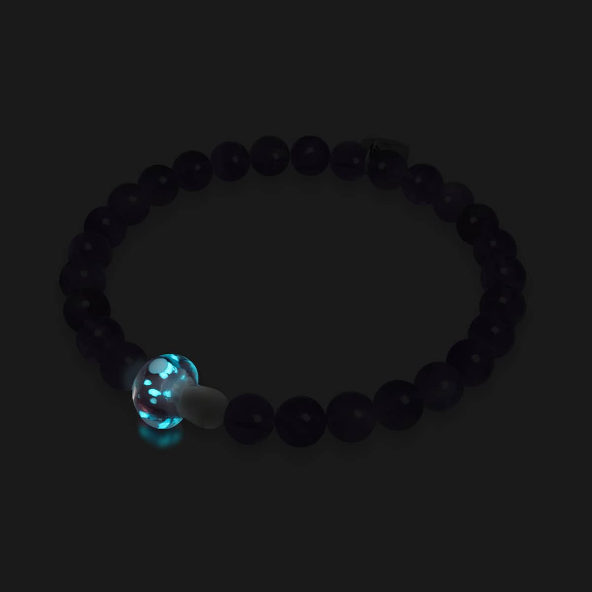 Améthyste | Argent sterling 925 | Bracelet en pierre précieuse Firefly Glass Mushroom