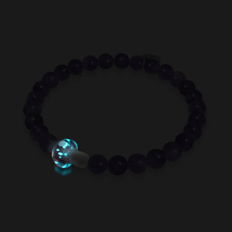 Améthyste | Argent sterling 925 | Bracelet en pierre précieuse Firefly Glass Mushroom