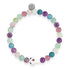 Bracelet en fluorite | Argent sterling 925 | Pierre précieuse en forme de champignon en verre Firefly