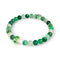 Agate verte | Argent sterling 925 | Bracelet en pierre précieuse en forme de champignon en verre Firefly