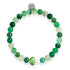 Agate verte | Argent sterling 925 | Bracelet en pierre précieuse en forme de champignon en verre Firefly