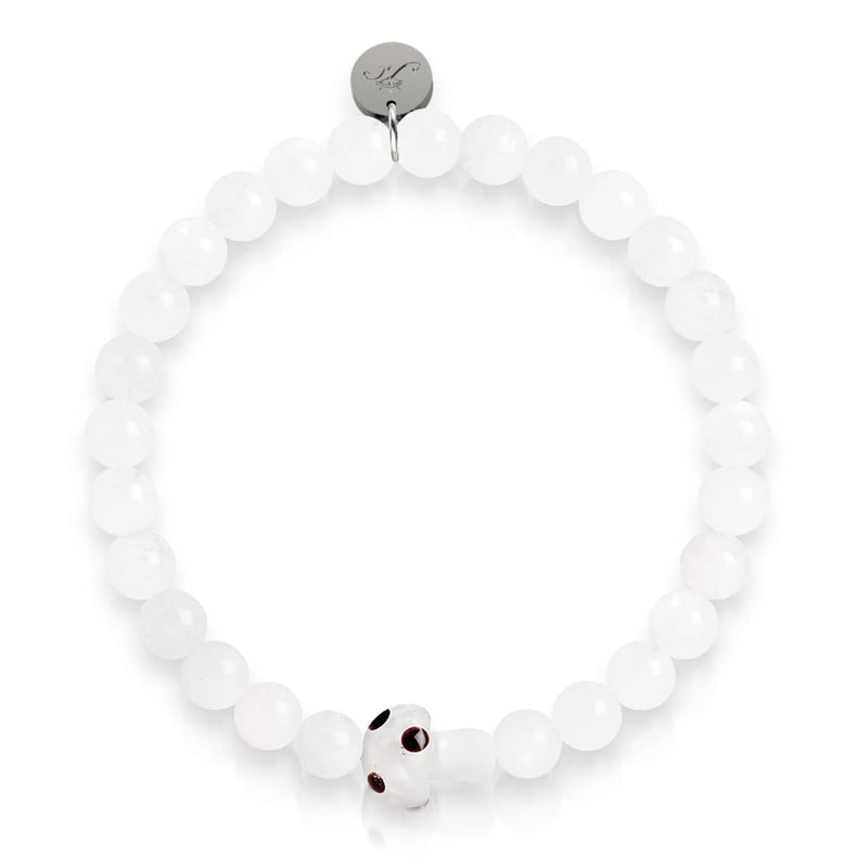 Pierre de lune | Argent sterling 925 | Bracelet en pierre précieuse en forme de champignon en verre Firefly