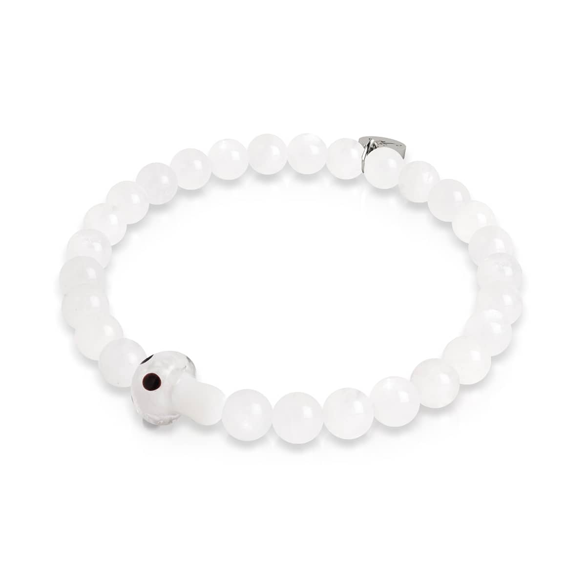 Moonstone | .925 Sterling Silver | Firefly Glass Mushroom Gemstone Bracelet