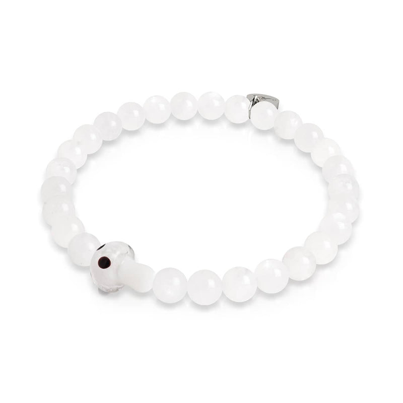 Pierre de lune | Argent sterling 925 | Bracelet en pierre précieuse en forme de champignon en verre Firefly