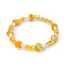 Bracelet de luxe en forme de champignon en verre Firefly en argent sterling 925 orange