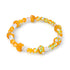 Bracelet de luxe en forme de champignon en verre Firefly en argent sterling 925 orange
