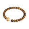 Tigers Eye | .925 Sterling Silver | Firefly Glass Mushroom Gemstone Bracelet