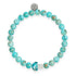 Bracelet en pierre précieuse en forme de champignon en verre Firefly en turquoise | argent sterling 925