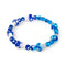 Bleu outremer | Argent sterling 925 | Bracelet de luxe en forme de champignon en verre Firefly