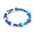 Bleu outremer | Argent sterling 925 | Bracelet de luxe en forme de champignon en verre Firefly