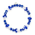 Bleu outremer | Argent sterling 925 | Bracelet de luxe en forme de champignon en verre Firefly