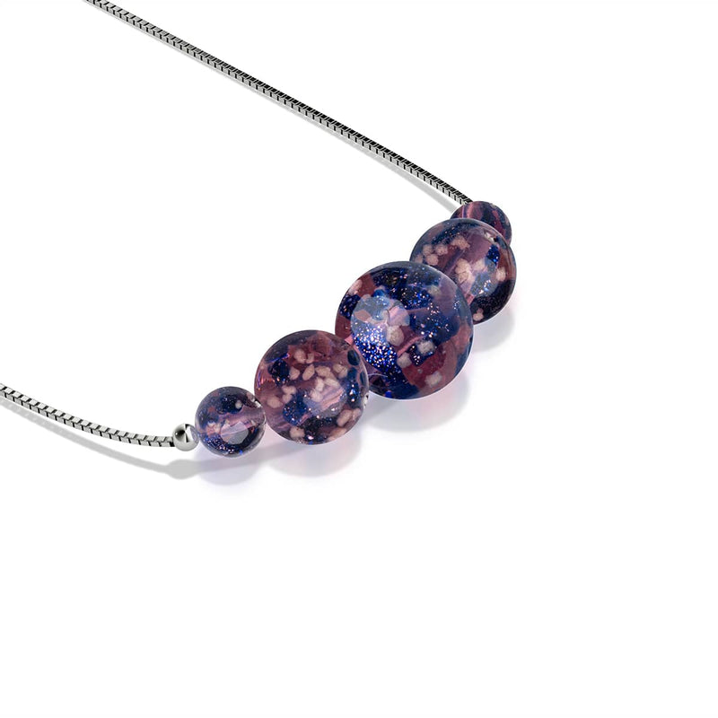 Purple Elixir | .925 Sterling Silver | Firefly Glass Infinity Clasp Necklace