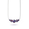 Purple Elixir | Argent sterling 925 | Collier avec fermoir infini en verre Firefly