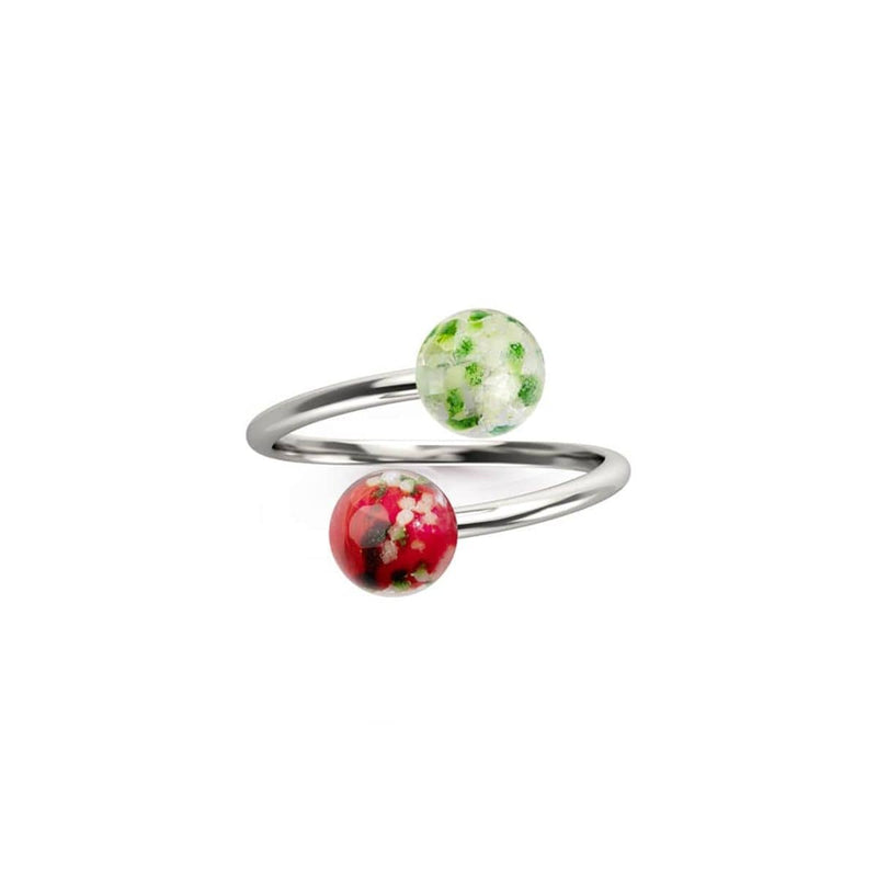 Night Before Christmas Firefly Glass Bracelet and Open Ring Set
