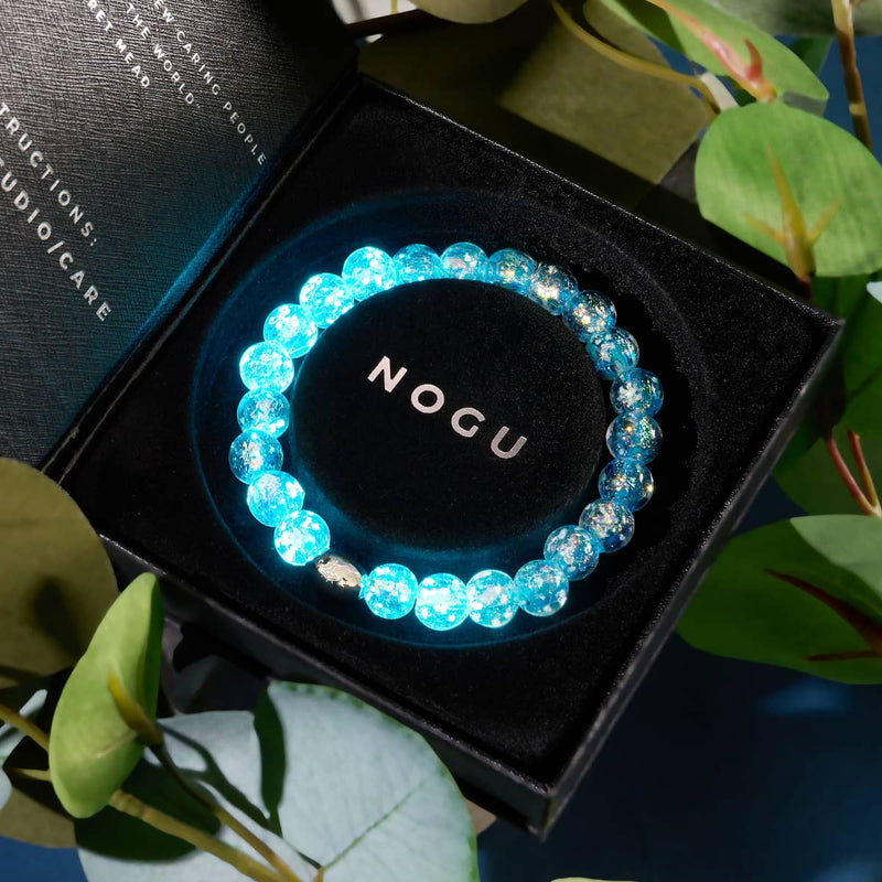 Bracelet en verre feu d'artifice | Argent sterling 925 | Éclat d'azur