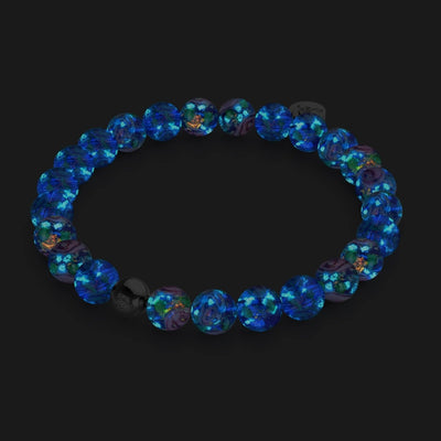 NOGU.studio - NOGU - Firework Glass Bracelets - Blue Hibiscus | Firework Glass Garden Bracelet