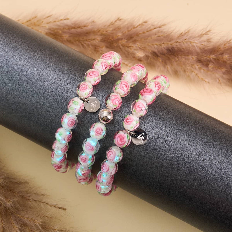 Lunafiore | Bracelet de jardin en verre feu d'artifice