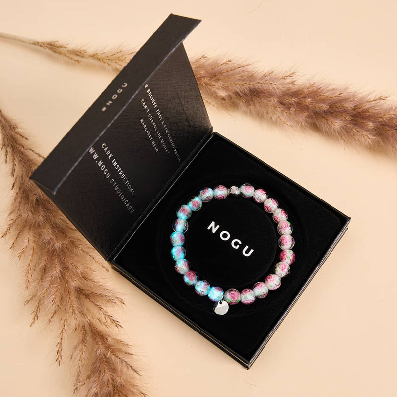 Lunafiore | Bracelet de jardin en verre feu d'artifice