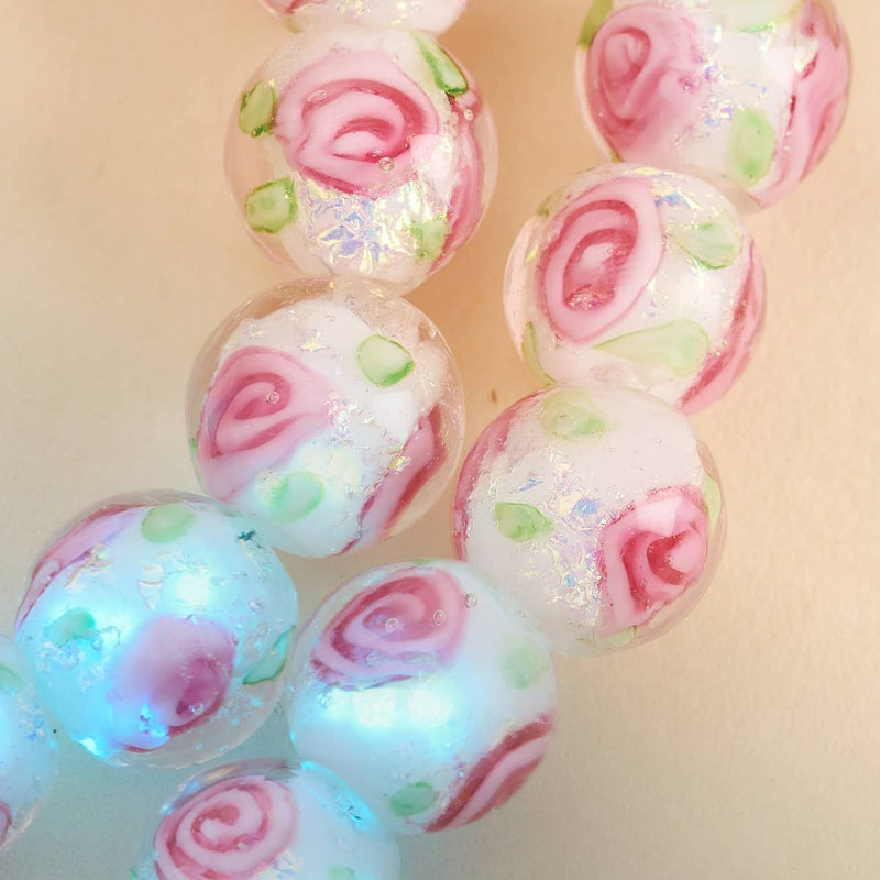 Lunafiore | Bracelet de jardin en verre feu d'artifice