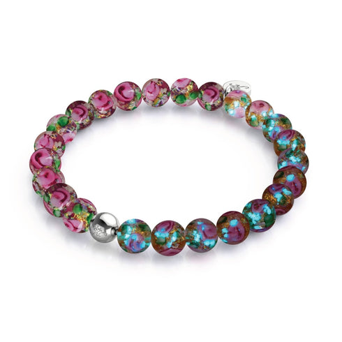 Clématite violette | Bracelet de jardin en verre Firework