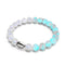 Bracelet en verre arc-en-ciel blanc | Argent sterling 925 | Feu d'artifice