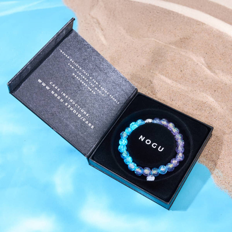 Violet Glimmer | .925 Sterling Silver | Firework Glass Bracelet