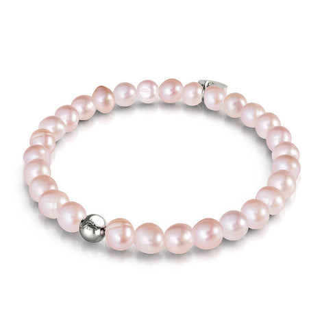 Blush Pink | .925 Sterling Silver | Freshwater Pearl Bracelet
