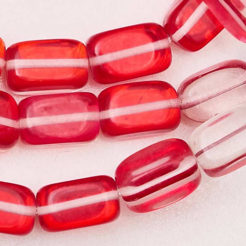 Blood Moon | .925 Sterling Silver | Galaxy Glass Pebble Bracelet