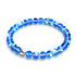 Andromède bleue | Argent | Bracelet de perles de verre galaxie