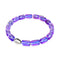 Bracelet galet en verre cosmique violet | Argent sterling 925 |