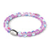 Cristal violet cosmique | Argent sterling .925 | Bracelet de perles de verre galaxie