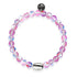 Cristal violet cosmique | Argent sterling .925 | Bracelet de perles de verre galaxie