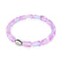 Bracelet galet en verre galaxie en argent sterling 925 avec lever de lune lilas
