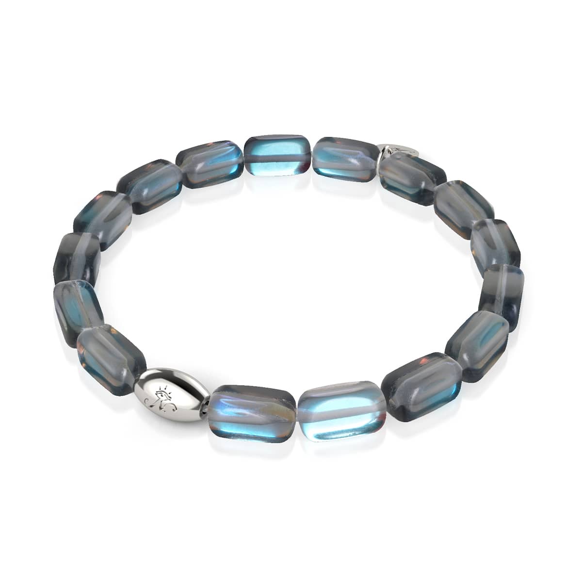 Voie Lactée | Argent sterling .925 | Bracelet galets de verre galaxie