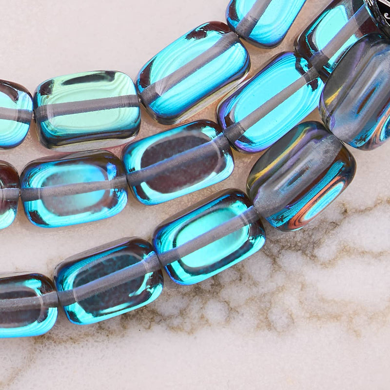 Milky Way | .925 Sterling Silver | Galaxy Glass Pebble Bracelet