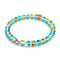 Turquoise Sunbeam | Silver | Galaxy Glass Bead Bracelet