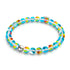 Rayon de soleil turquoise | Argent | Bracelet de perles de verre galaxie