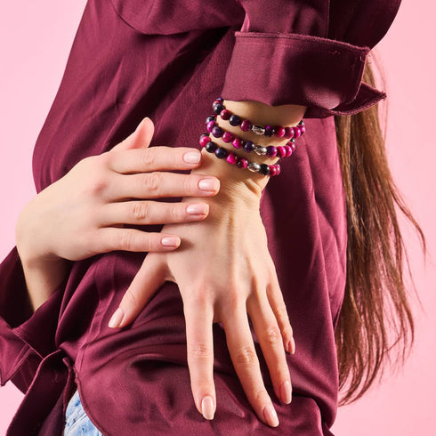 Mulberry Trance | Bracelet en argent sterling 925 | Bracelet œil de tigre Galaxy