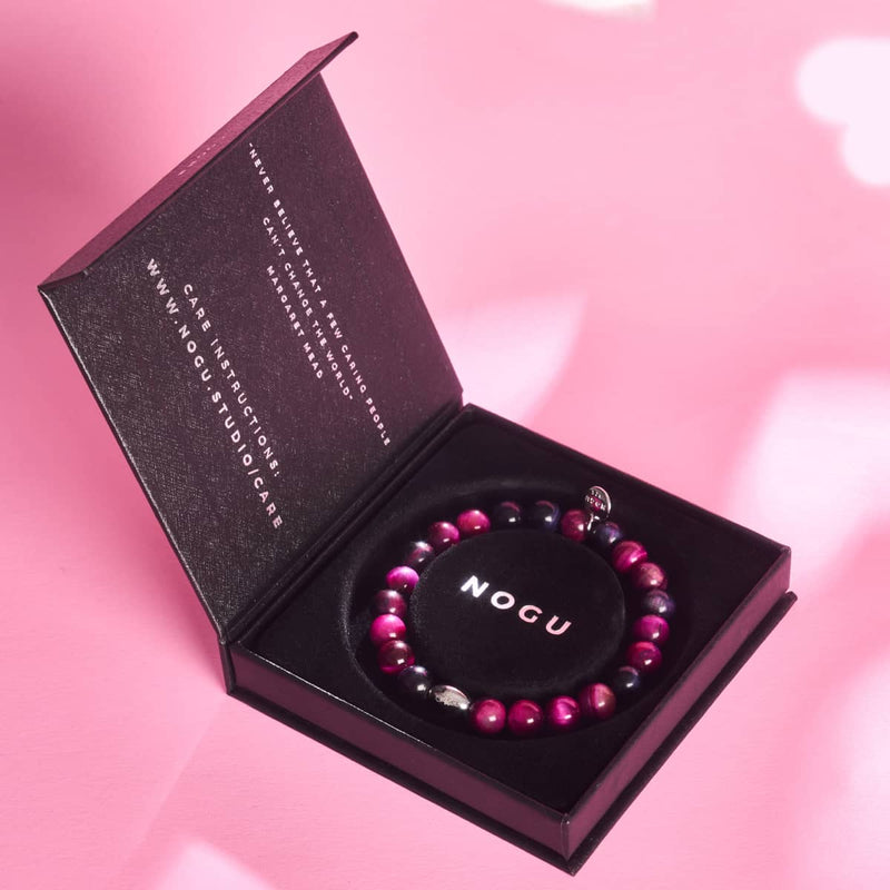 Mulberry Trance | Bracelet en argent sterling 925 | Bracelet œil de tigre Galaxy