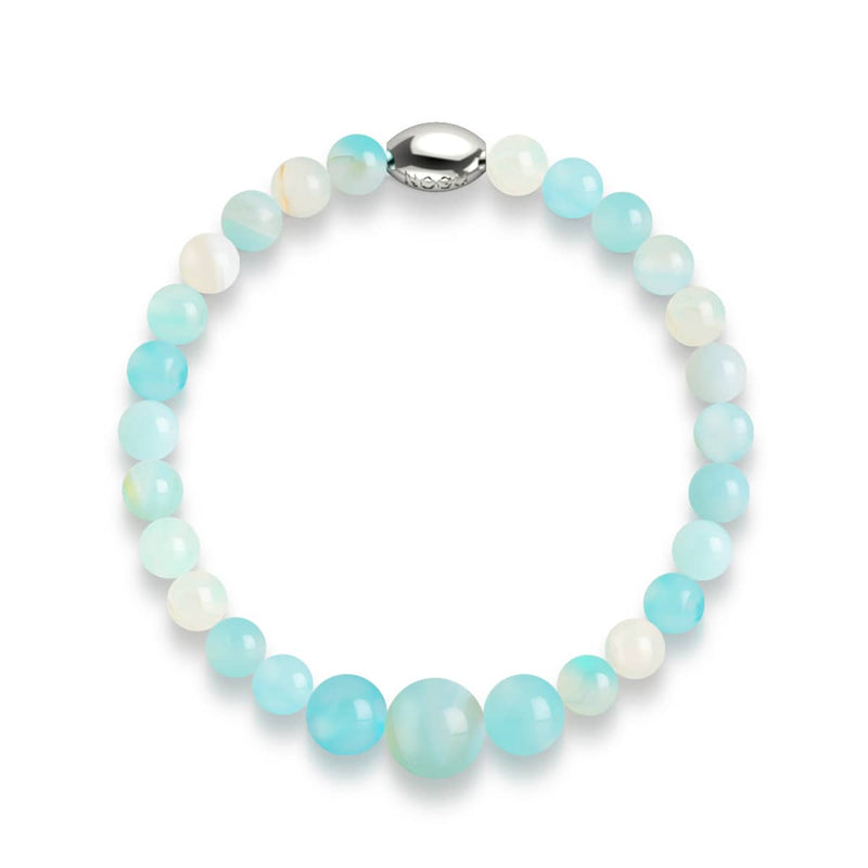 Aigue-marine | Argent sterling 925 | Bracelet en cascade de pierres précieuses