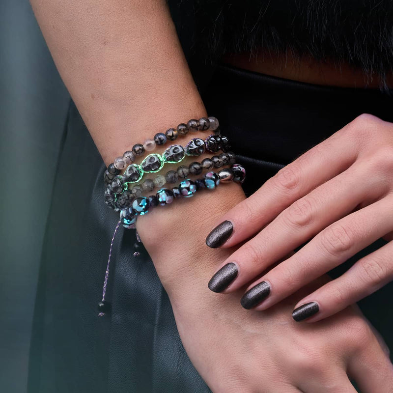 Agate arachnide | Argent | Enveloppement de pierres précieuses