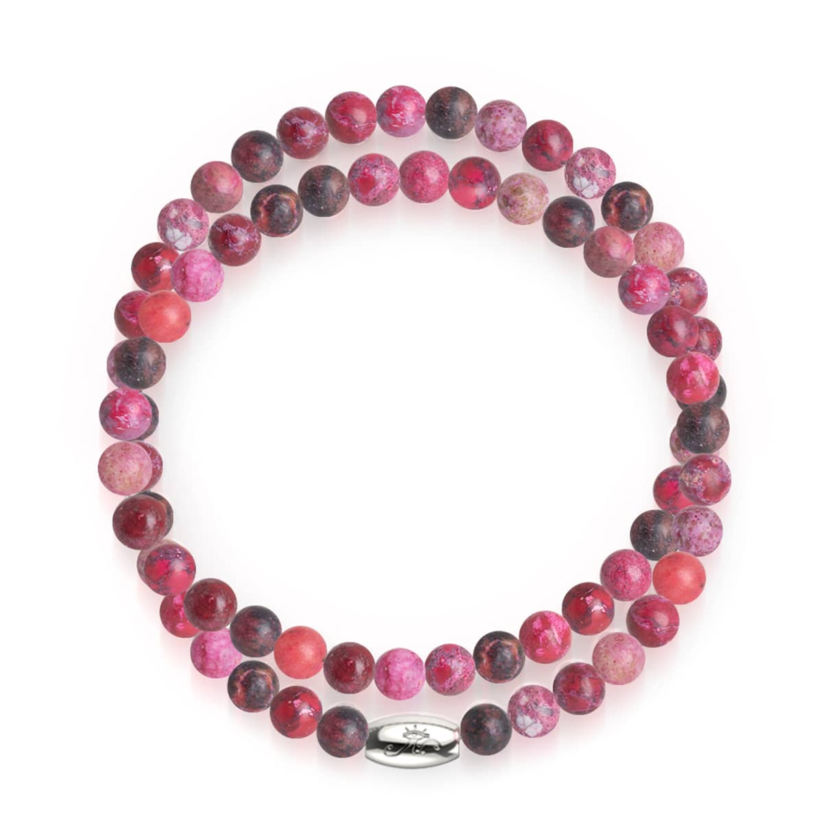 Agate magenta | Argent | Enveloppement de pierres précieuses