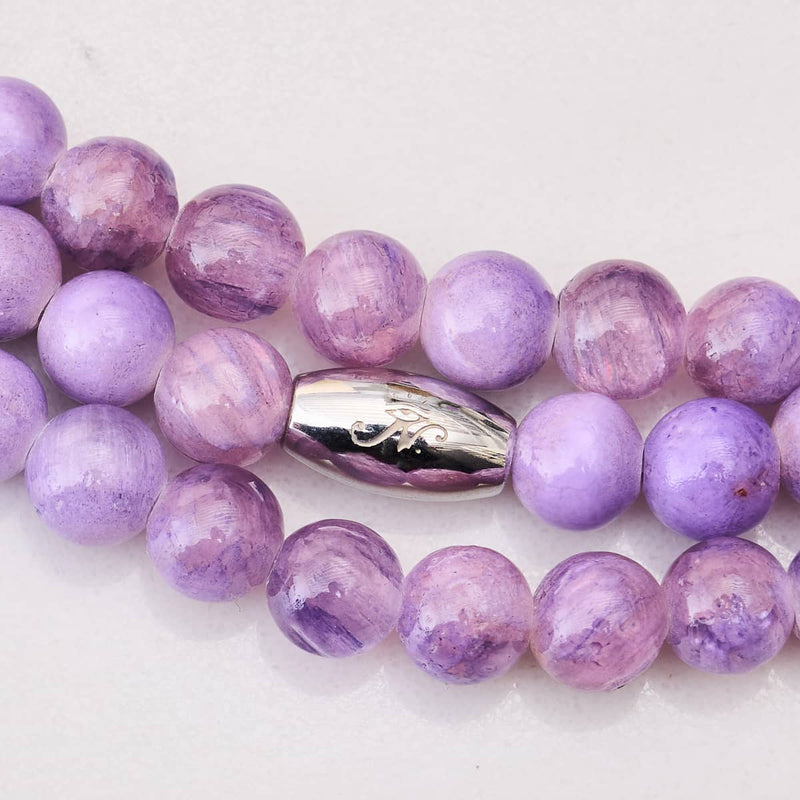 Jade violet | Argent | Enveloppement de pierres précieuses