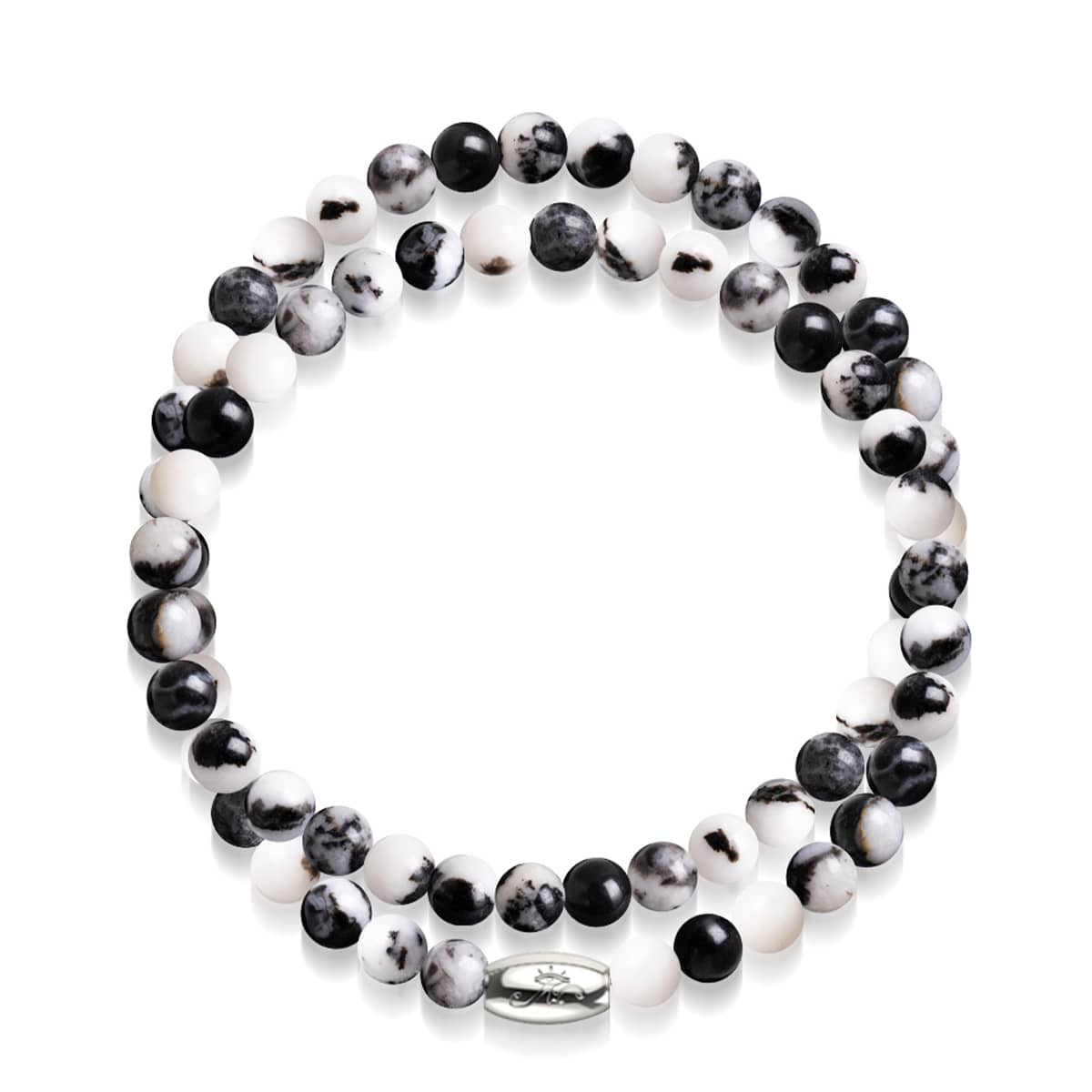 Agate zébrée | Argent | Enveloppement de pierres précieuses